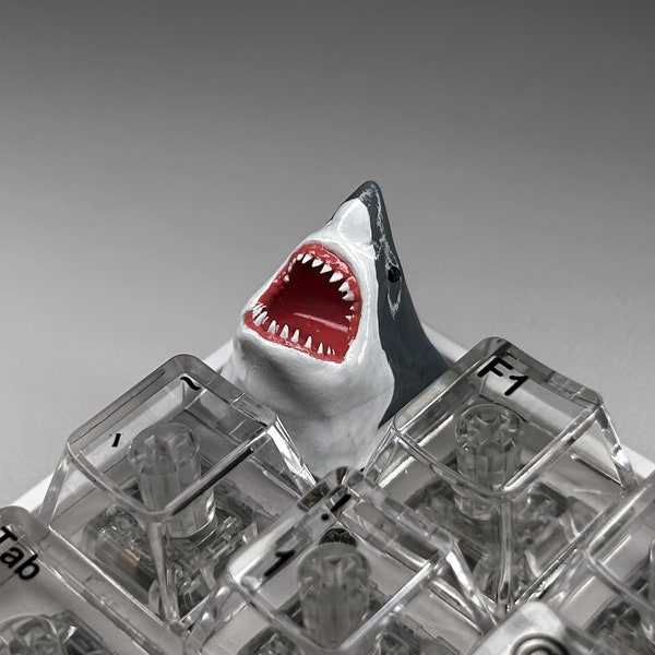 Great White Shark Artisan Keycap for MX Style Keyboards
