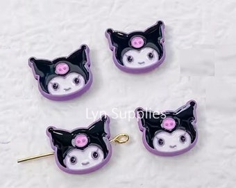 Kuromi Bead Charm, Cute Kitty Charm Bracelet Beads 4pieces