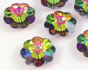 6pcs 10mm VITRAIL MEDIUM 3700 Swarovski Crystal Flower Margarita