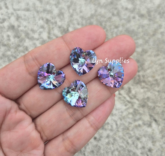 10mm, 14mm 6228 Swarovski Crystal Heart VITRAIL LIGHT Love Valentines Day Pendant Necklace