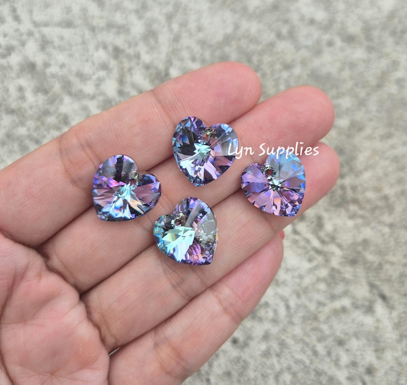 Vitrail Light Purple Swarovski Crystal Heart