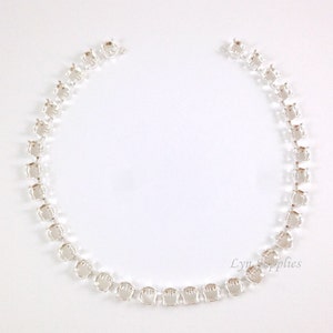 8 mm シルバーメッキカップチェーンネックレス 33 セッティングまたは 39 セッティング スワロフスキー 39ss 1088 に適合