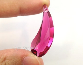 Vintage Swarovski Crystal Strass BORDEAUX Fairy Wing 38x14mm 8950-803-138 Pendant, Suncatcher