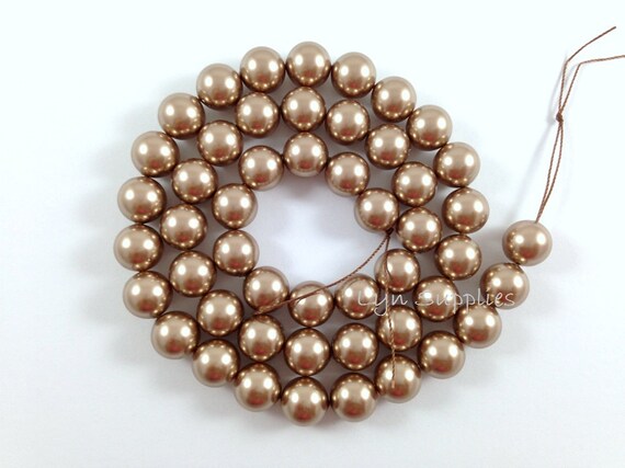 スワロフスキーパール　#5810 ブロンズ　6mm スワロフスキー＃5810　6mm　パウダーグリーン 30ヶ入