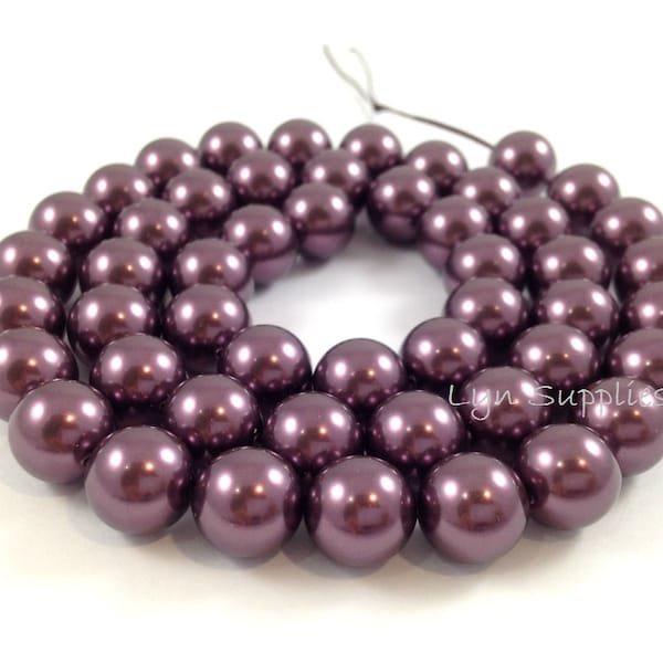 5810 BURGUNDY 8mm Swarovski Crystal Pearls 50 pieces