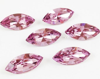 4228 AMATISTA CLARO 15 x 7 mm 4 piezas Cristal Swarovski XILION Navette Foiled Back Violeta Claro