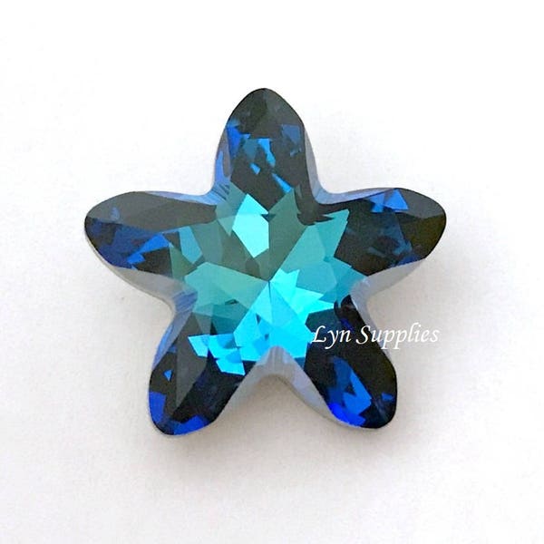 4754 BERMUDA BLUE 18x18.5mm Swarovski Crystal Mystic Star Fancy Stone, Starfish