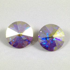 1122 CRYSTAL AB 16mm Swarovski Crystal Rivoli, 4 pieces or 16 pieces