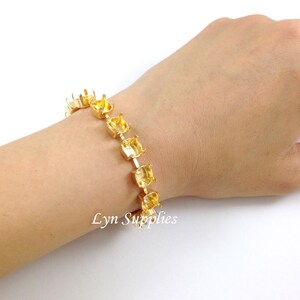 8mm ss39 Gold Plated Bracelet Cup Chain 15-Settings 15.5cm Fits Swarovski 1088 image 2