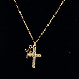 925 Collier croisé trempé en or sterling