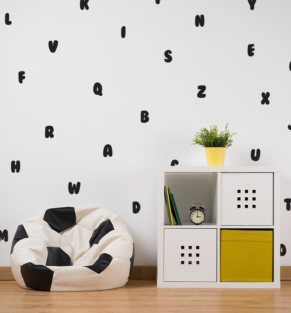 Alphabet decal / ABC Decal / Letter Wall Decal / Kids Room Etsy