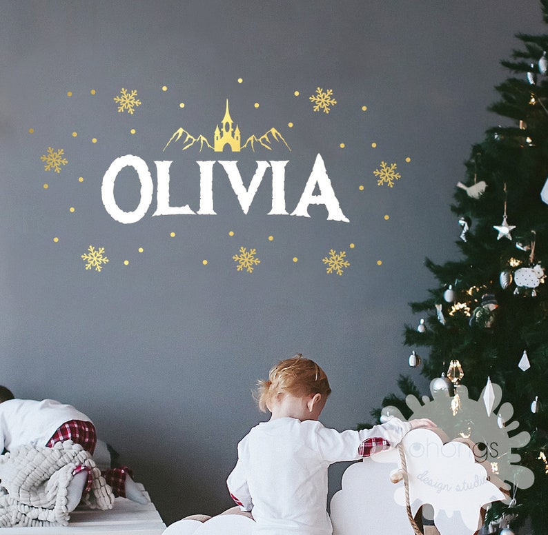 Frozen Style Custom Name / Name Wall Decal / Nursery Etsy