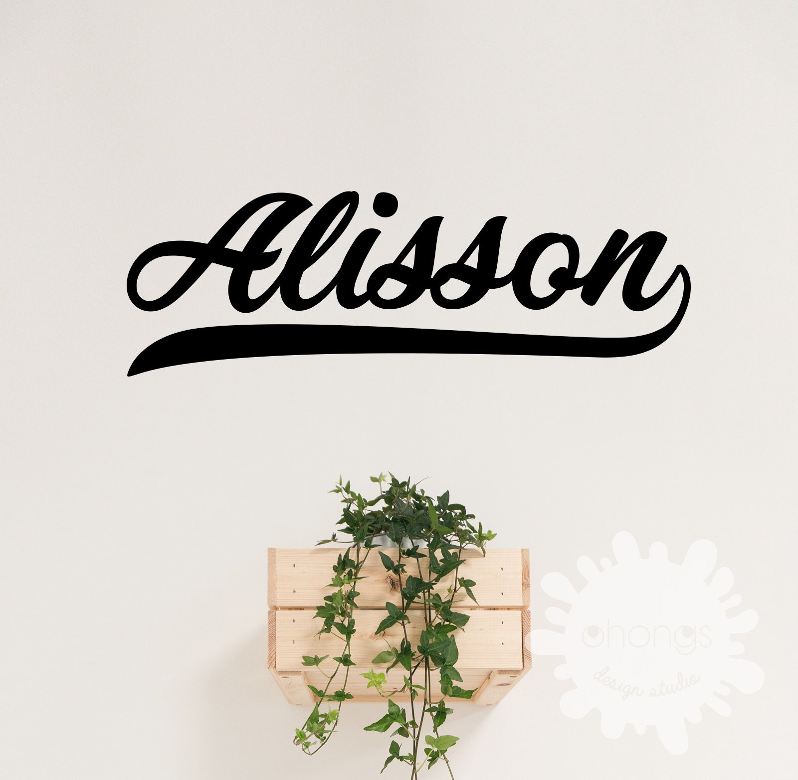 Painter Name Wall Decal / Custom Name Sticker / Personalized Etsy