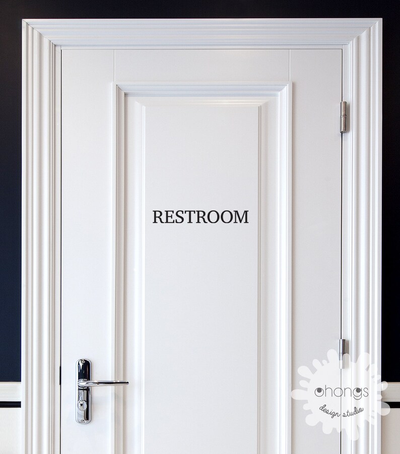 Pantry Door Sign Pantry Door Decal Restroom Decal Office Sticker Door Letters Custom Letter Decal