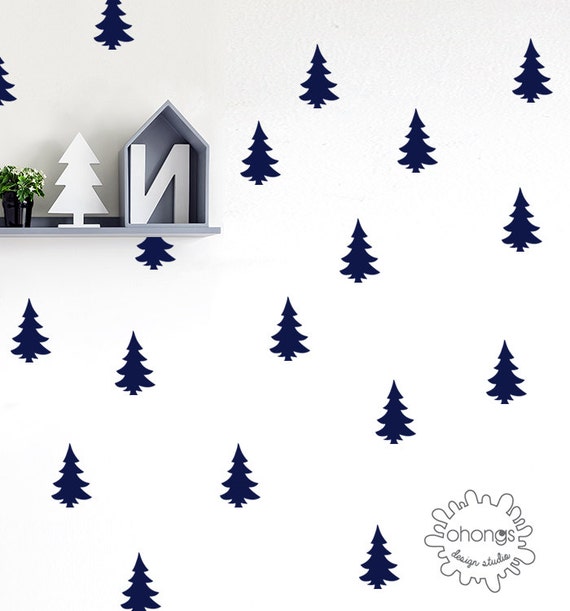 Pine Tree In The Room Woodland Wall Decal Kids Wall Decoration Home Decor Custom Nursery Living Room Make Your Own Modern Wall