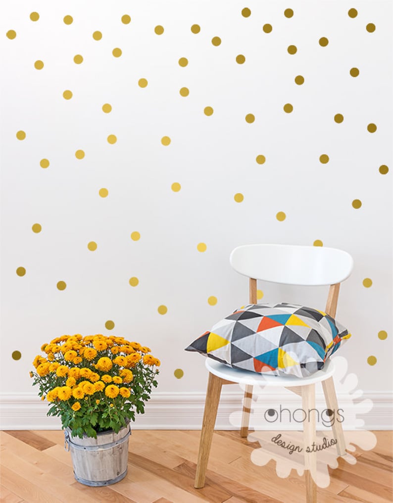 Polka dots Wall Decal / 2Color 140 Polka Dot / Small Polka Etsy