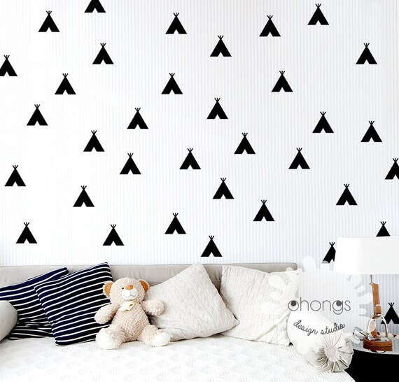 TeePee Wall Decal Tent Wall Sticker Indian Tepee Decal Kids wall decoration Nursery decal
