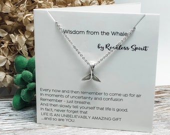 Whale Tail Necklace Personalized Necklace Sentimental Necklace Gift Sentimental Gift Sister Gift Best Friend Gift Friend Gift Cousin Gift