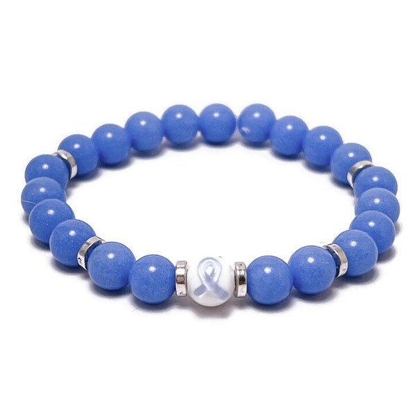 Limited Edition Esophageal Cancer Awareness Unisex Mens and Womens Stretchy Bracelet