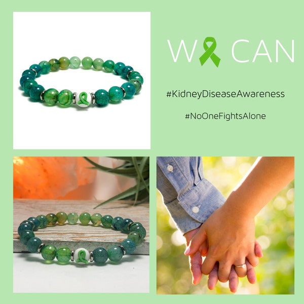 Limited Edition Kidney Disease Awareness Unisex Mens and Womens Stretchy Bracelet