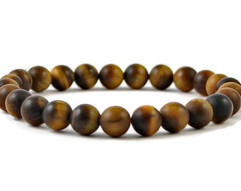 Tigers Eye Mens Stretch Bracelet