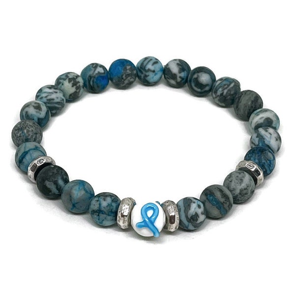 Limited Edition Prostate Cancer Awareness Unisex Mens and Womens Stretchy Bracelet