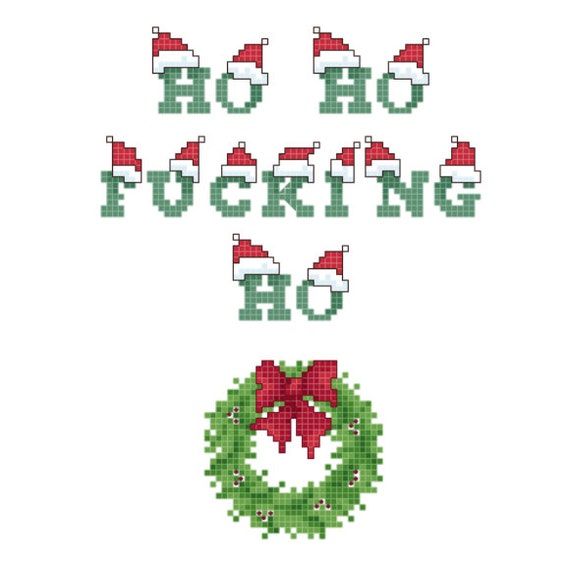 Rude Christmas Cross Stitch Adult Pattern Swearing Cross Etsy