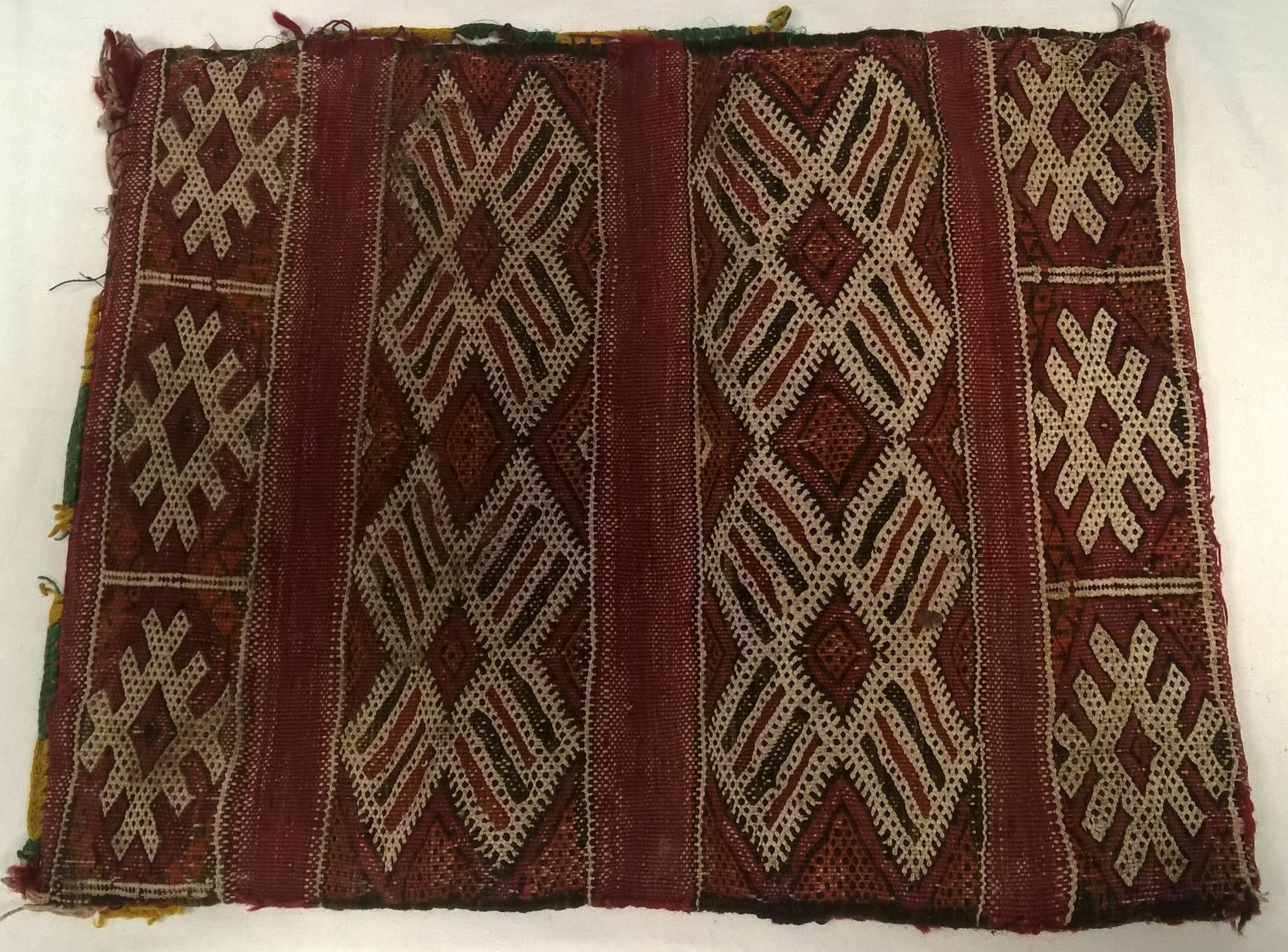 Coussin Marocain 209 | Vintage Pillow, Kelim Moroccan Cushion, Berber Embroidered Morrocan Kilim Pil