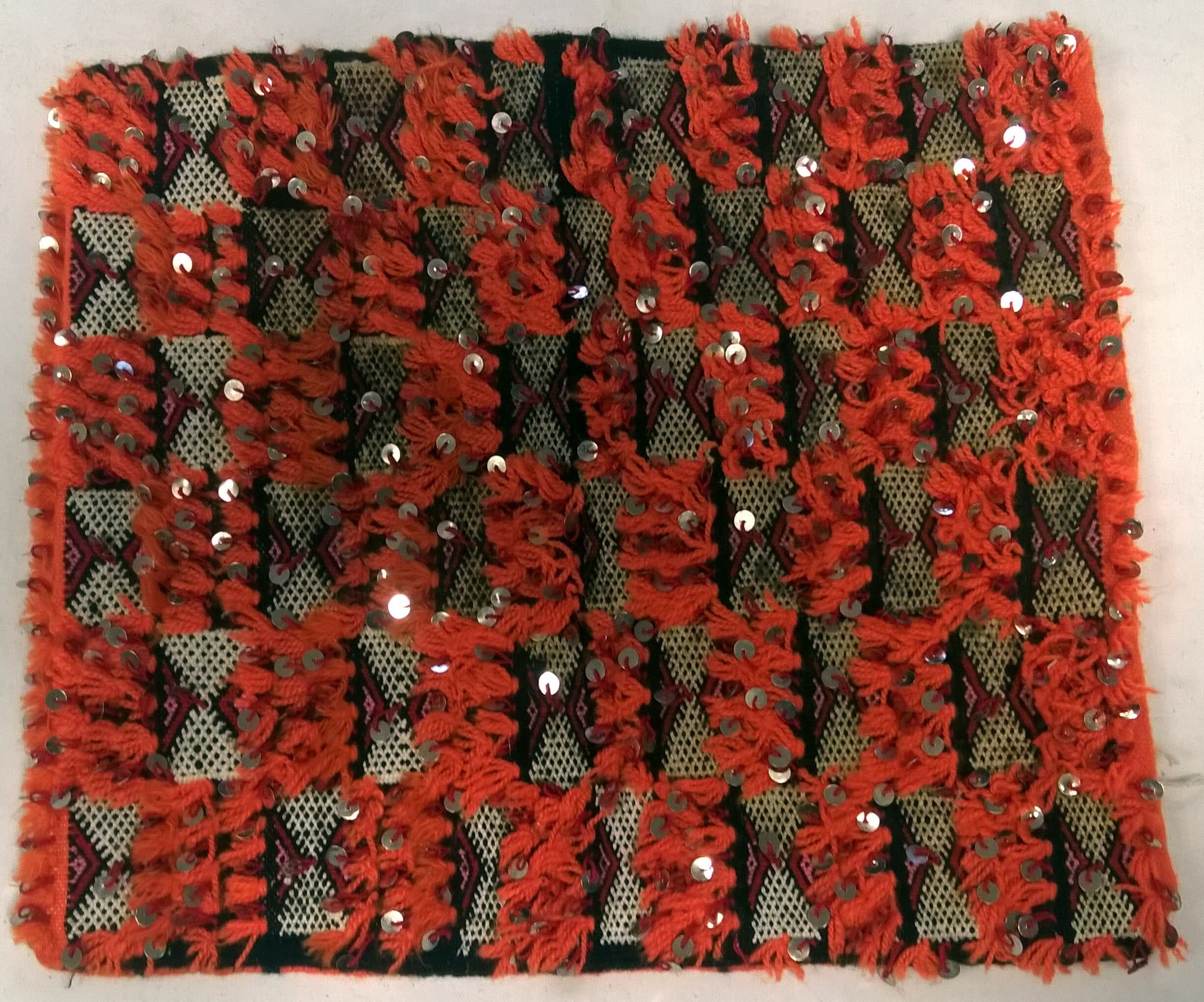 Coussin Marocain 222 | Vintage Pillow, Kelim Moroccan Cushion, Berber Embroidered Morrocan Kilim Pil