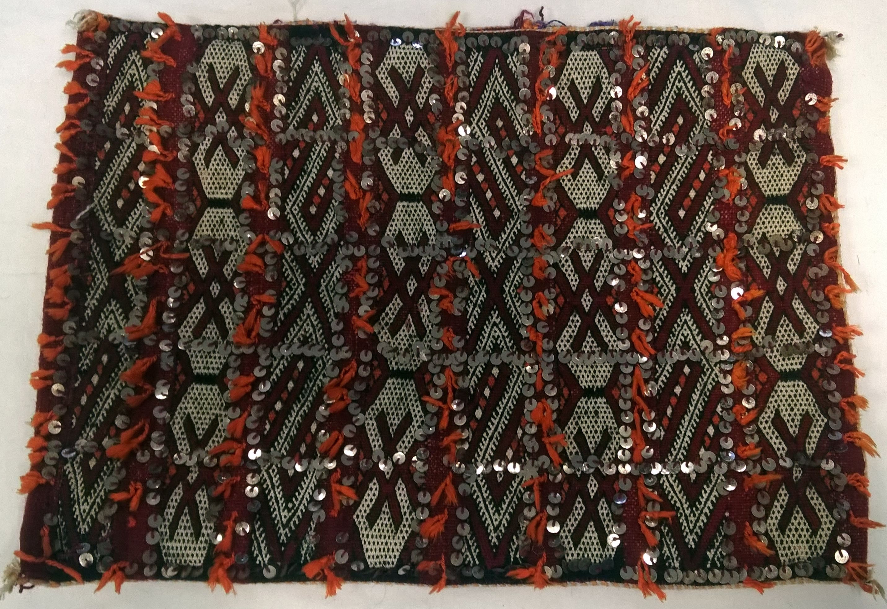 Coussin Marocain 210 | Vintage Pillow, Kelim Moroccan Cushion, Berber Embroidered Morrocan Kilim Pil