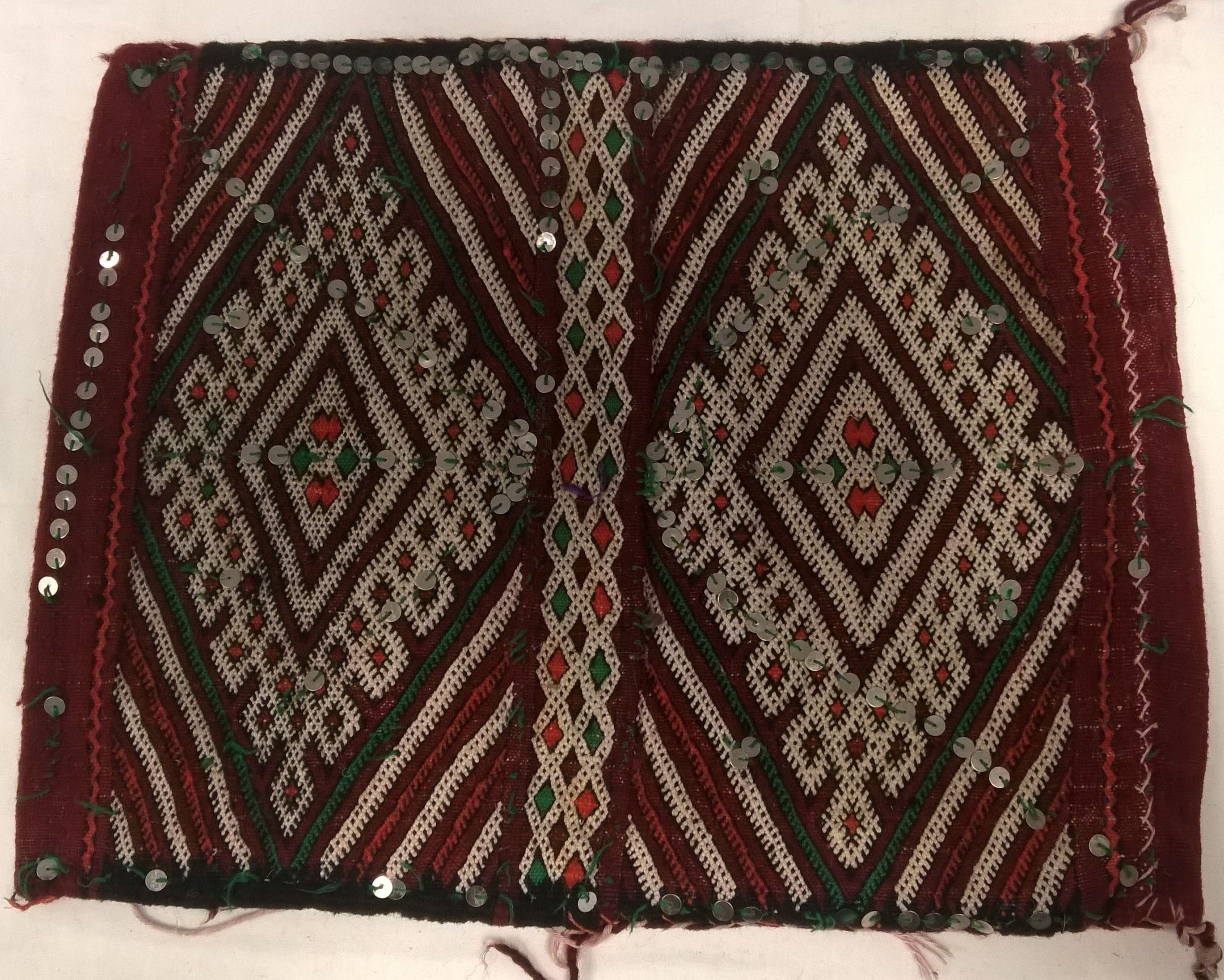 Coussin Marocain 212 | Vintage Pillow, Kelim Moroccan Cushion, Berber Embroidered Morrocan Kilim Pil