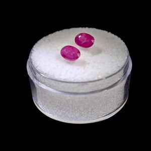 2 Piece Set Earth Mined Burma Genuine Ruby Oval 1.23 Carats Loose Gemstone
