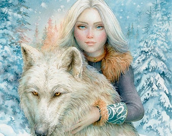 White Wolf - Ltd. Edition signed and numbered Fine Art Print by Scot Howden - unframed