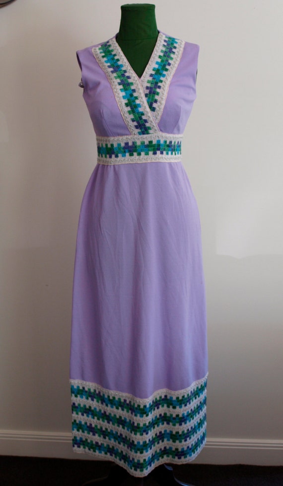60's Lilac Maxi Dress