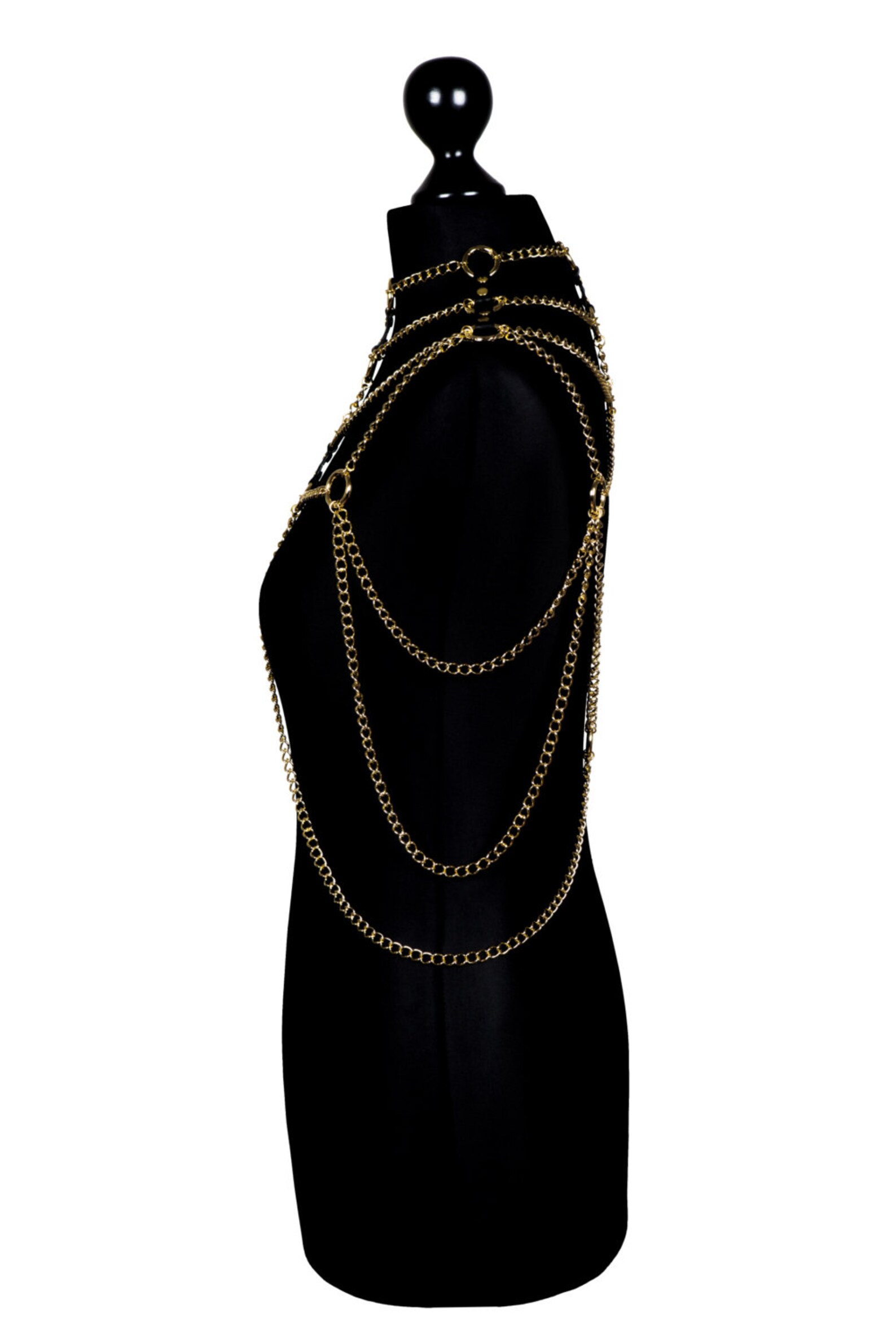 Gold Metal Body Chain Harness VII bodychains bodychain Etsy