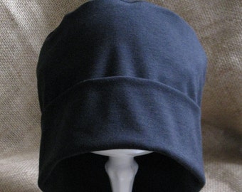 Buttery Soft Organic Summer Black Bamboo Chemo Cap - Chemo Hat Womens Cancer Headwear and Slouch Beanie