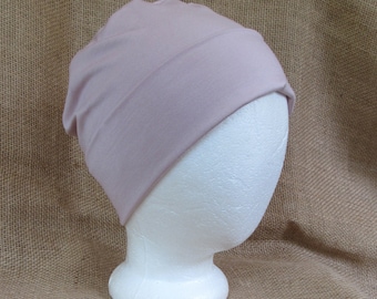 Chemo Hat Headgear Soft Dusty Rose Modal and Cotton Chemo Cap