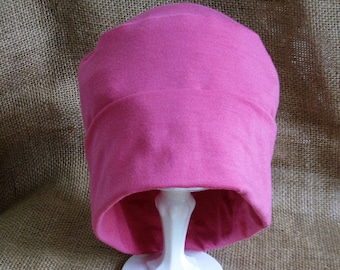 Raspberry Pink Bamboo Chemo Beanie: Soft Slouchy Cancer Headwear