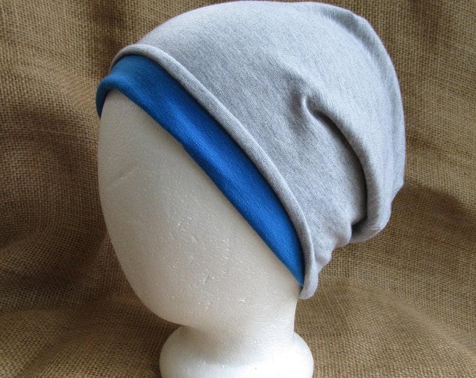 Create Your Own Hat Reversible Bamboo Slouchy Beanie Pick Your Colors and Size for Men or Women