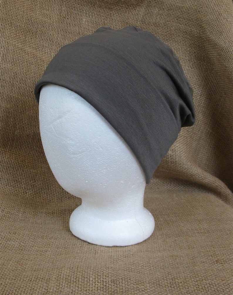 Bamboo Chemo Cap Headwear for Men or Women Soft Pastel Sage image 9
