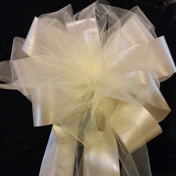 Wedding Pew Bows With Streamers Any Colors Or Ivory Wedding Etsy