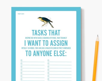 Funny To-do Notepad: Bird of Prey - Etsy UK Funny To-do Notepad: Bird of Prey - Etsy UK
