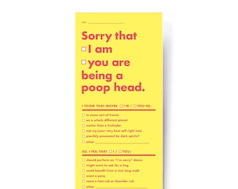 Sorry Poop Head - Magnetic Notepad