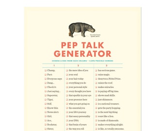 Pep Talk Generator: Art Print