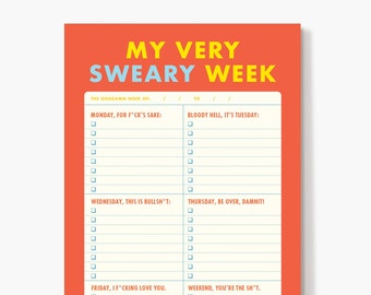 Very Sweary Weekly Planner Notepad