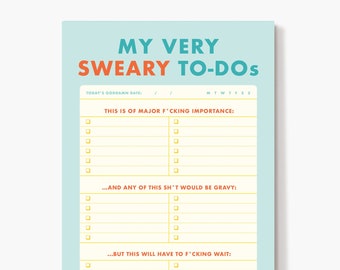 Very Sweary Daily To-Do Pad