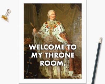 Art Print for Bathroom - Throne Room - 8x10"