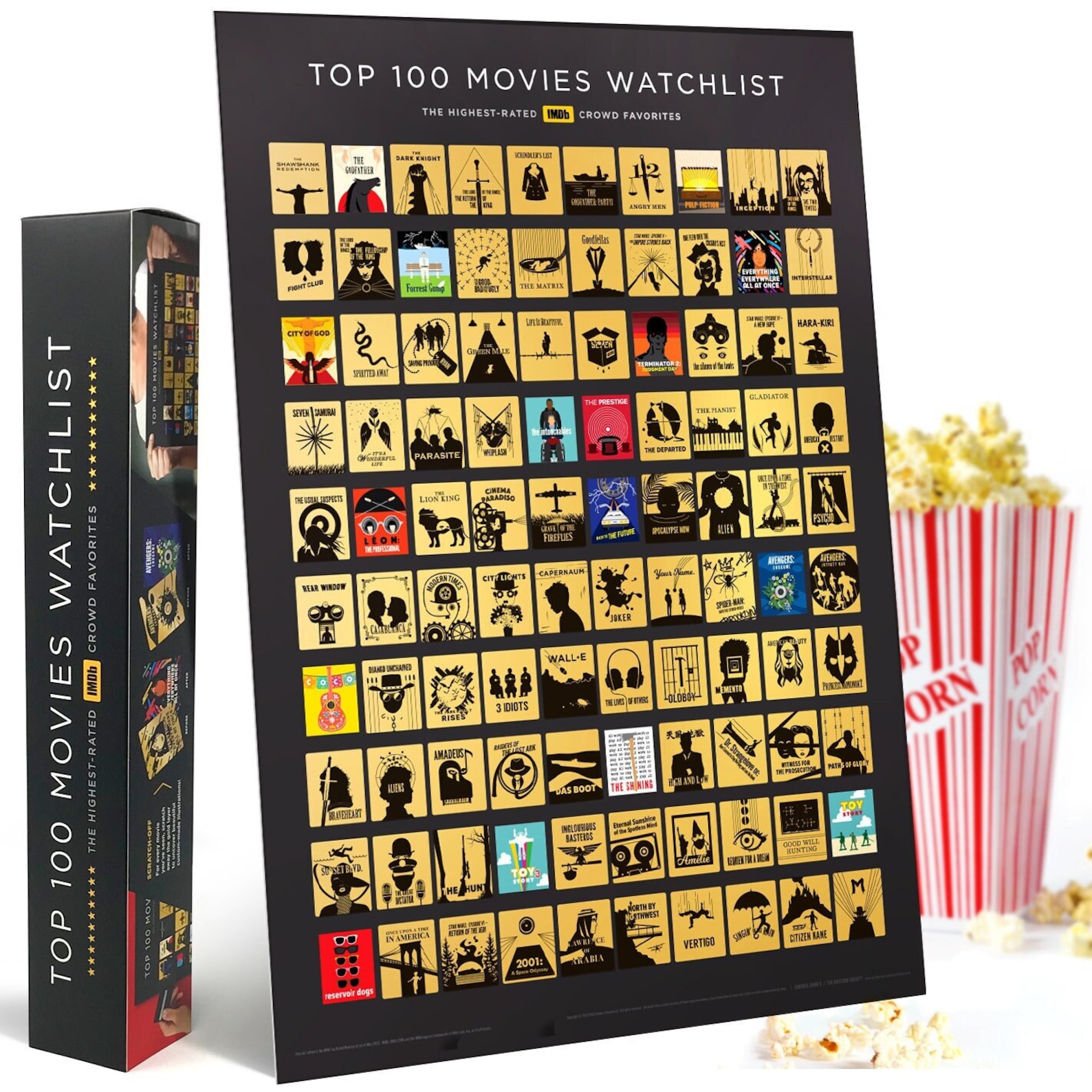 13. 100 Movies Scratch-Off Poster – Movie Marathon Sorted