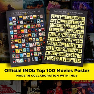 Pôster oficial dos 100 melhores filmes do IMDb para raspar - Presente para cinéfilos e fãs de cinema - Impressão artística premium, feita nos EUA imagem 6