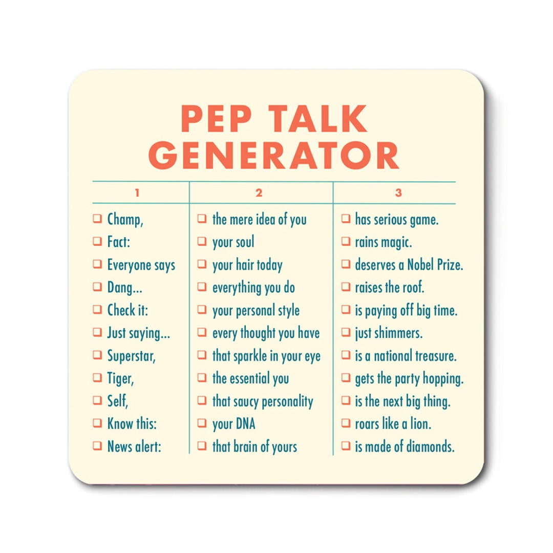 Pep Talk Fridge Etsy